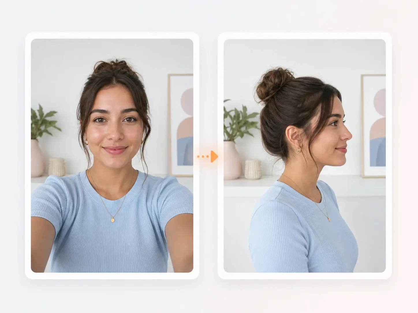 Panel med skydere til kameravinkel der driver et nyt perspektiv på et produktskud