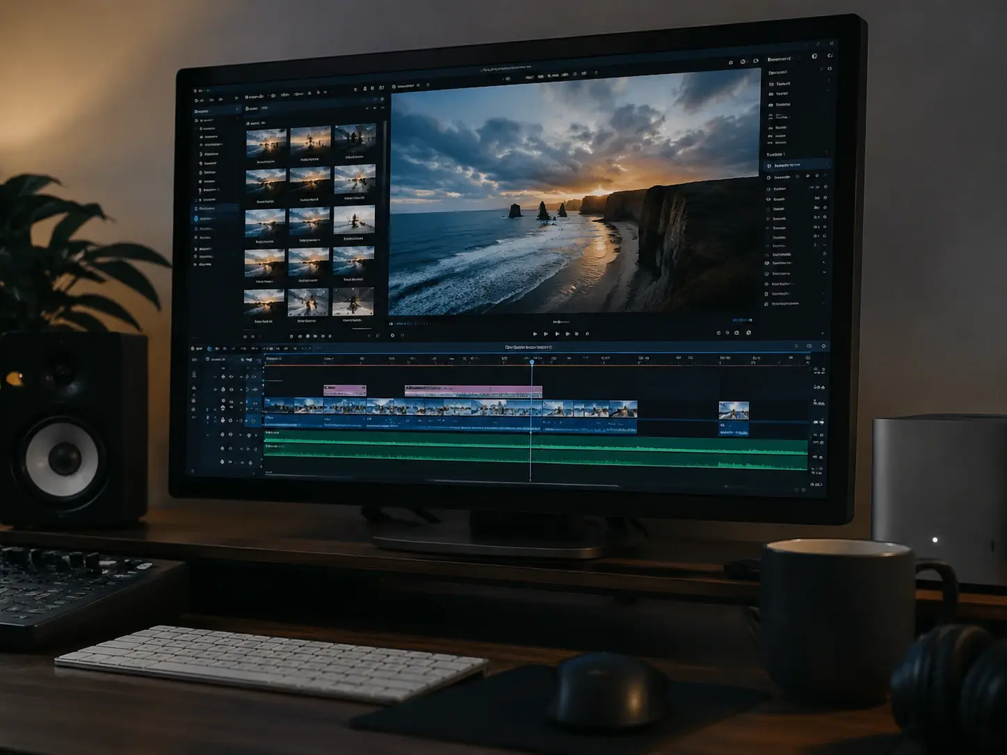 Turn Raw Footage Into A Cut workspace preview