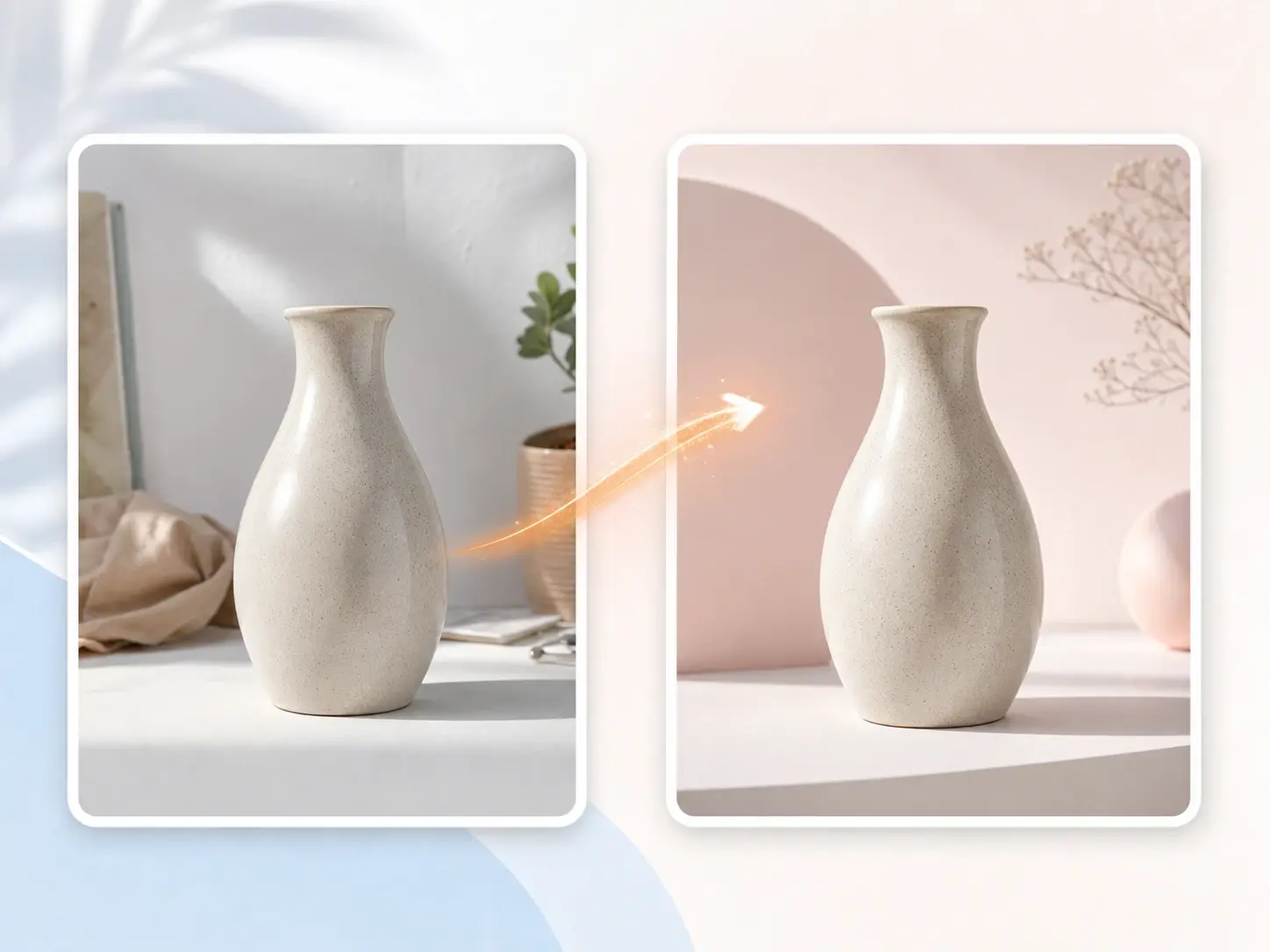 Product photo with the background swapped by the AI image editor for a clean catalogue look