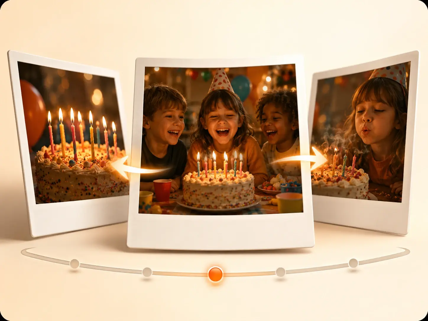 Make a Video with Pictures workspace preview in VEME