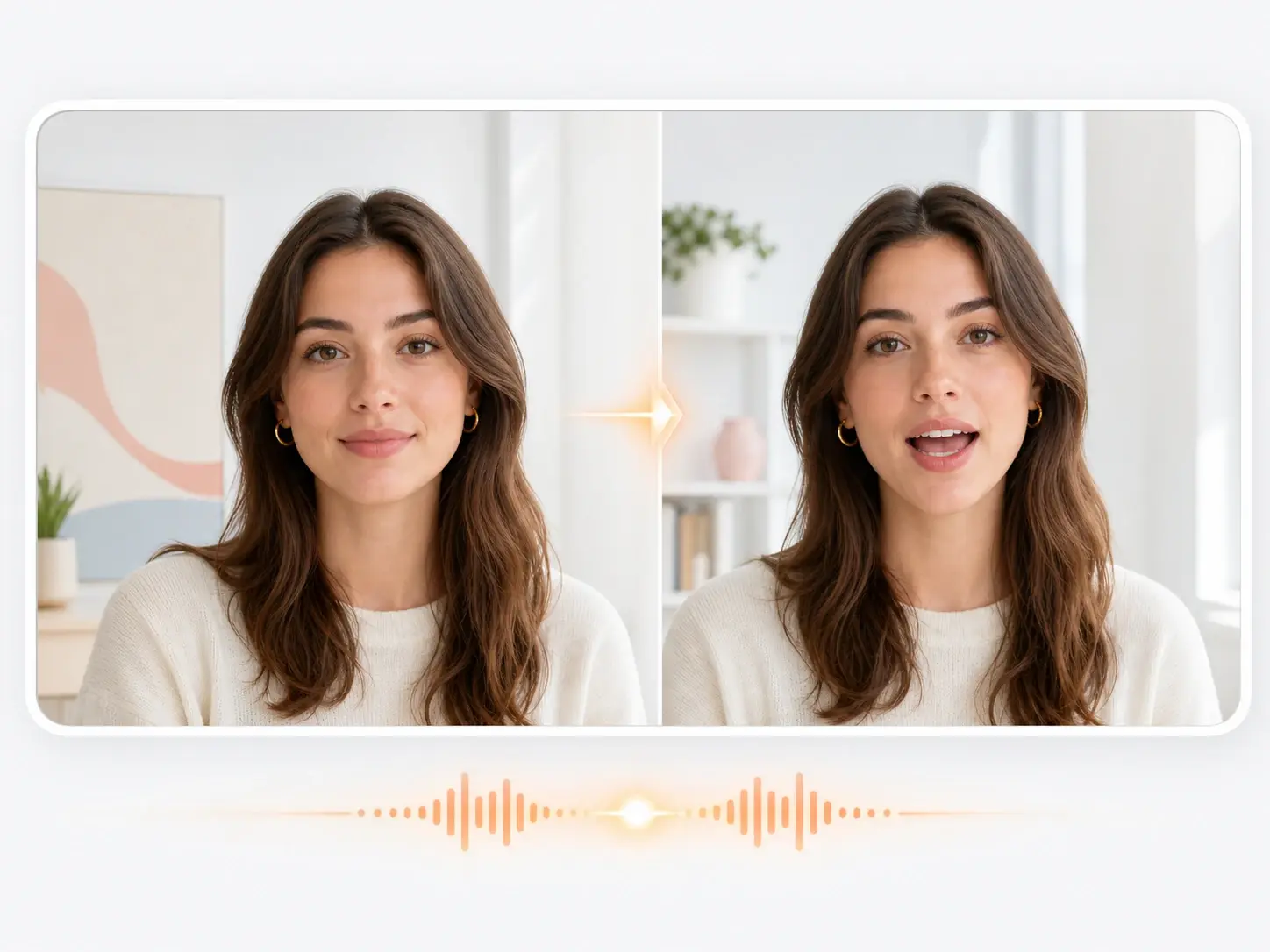 Digital avatar mouth shapes aligned to a voice track through Motion Control for natural speech